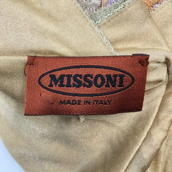 Missoni Orange Label V-Neck Zigzag Knit Dress - Picture 9 of 15